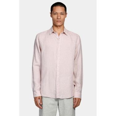 Imagem de Camisa Aramis Manga Longa Move Slim em Linho Irlandês Cáqui-Masculino