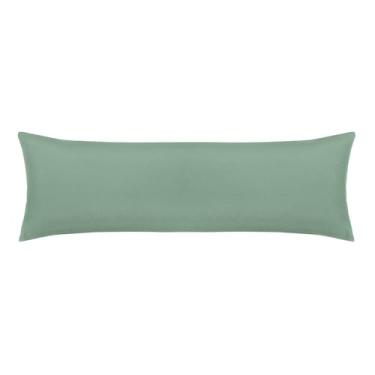 Imagem de Fronha Super Body Pillow Toque Acetinado - Verde Granito 50cm x 1,45m