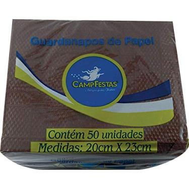 Imagem de Guardanapo De Papel, Campfestas, Marrom, 20x23 cm, Pacote com 50