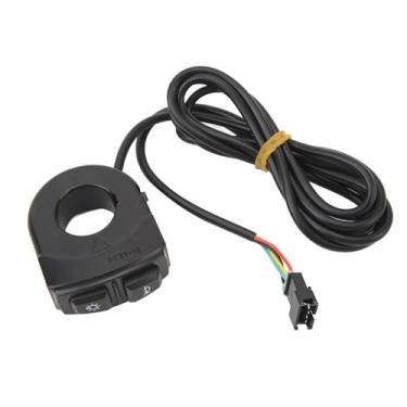 Imagem de Naroote Interruptor de Luz para Bicicleta Elétrica IPX4 à Prova D'água Tamanho Pequeno Fácil de Instalar para Bicicletas Elétricas e Scooters ABS