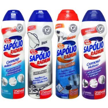 Imagem de Sapólio Radium Líquido Cremoso 250ml Limpeza Profunda Pesada Sem Risco