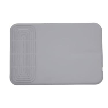 Imagem de MAVIS LAVEN Tapete para Máquina de Café, Antiderrapante Em Silicone Com Borda Elevada para Proteção Contra Derramamentos, Tapete Multiuso para Bancada de Cozinha 23,62x15,75 Pol (Cinza)