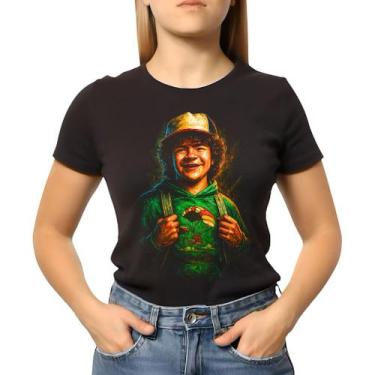Imagem de Camiseta Baby Look Feminina Netflix Stranger Things Dustin - NoBrand, 