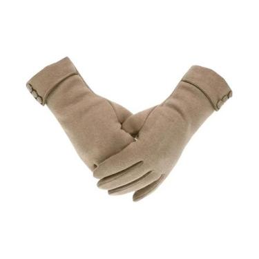 Imagem de Luvas Femininas Térmicas Forradas Com Fleece, Com Tela Sensível Ao Toq
