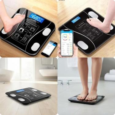Imagem de Balança Bioimpedância Digital Profissional Suporta Até 140kg via Bluet