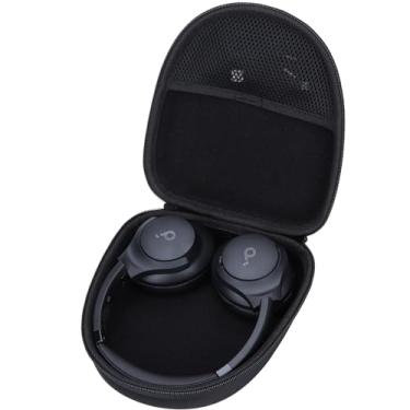 Imagem de Lebakort Capa rígida compatível com fones de ouvido Anker Soundcore Life Q20 Q30 Q35 Q40 Q45 Q20+ Q20i híbrido com cancelamento de ruído ativo (capa preta)