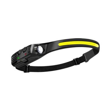 Imagem de Lanterna De Cabeça LED Recarregável USB 230 Graus Para Camping, Caminh