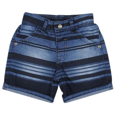 Imagem de Shorts Look Jeans Barra Dobrada Jeans Masculino-Masculino