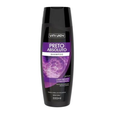 Imagem de Shampoo Preto Absoluto Lama Negra e Pantenol 330ml Vini Lady-Unissex