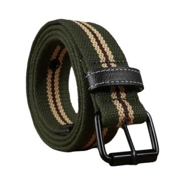 Imagem de Cinto De Lona Masculino Com Fivela De Agulha, Versátil, Para Jeans, Tr