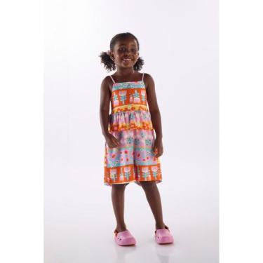 Imagem de Macaquinho Menina em Algodão Três e Já, Azul, 2