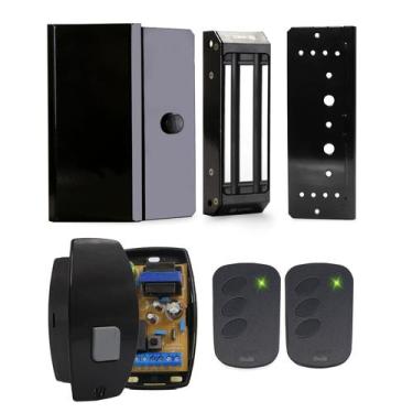 Imagem de Kit Fechadura M150 Suporte Pega Vidro Botoeira AF12 Controle - Ipec