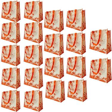 Imagem de Sacola De Ombro Ecobag Kit 20 Uni Bolsa Reutilizavel Compras Mercado Multiuso Portatil