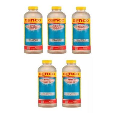 Imagem de Kit 5 Clarificantes Genfloc 1l Genco