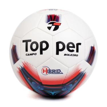 Imagem de Bola Campo Topper Boleiro Oficial Híbrid Branco/Vermelho, Branco, Verm