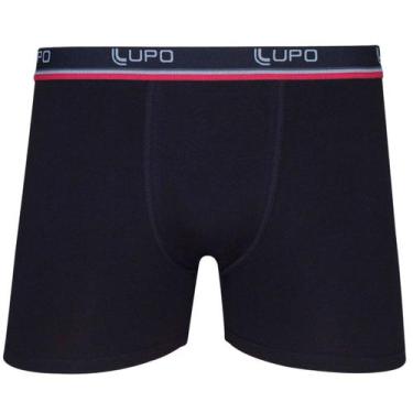 Imagem de Cueca boxer Lupo em algodão plus size, Preto, PLUS