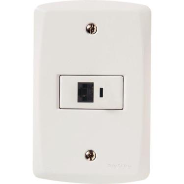Imagem de Conjunto 4x2 Com 1 Tomada Rj45 Cat. 6 Tramontina Lux2 Branco Tramontina