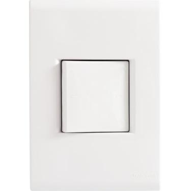 Imagem de Conjunto 4x2 com 1 Interruptor Bipolar Tramontina Liz 25 A 250 V Branc