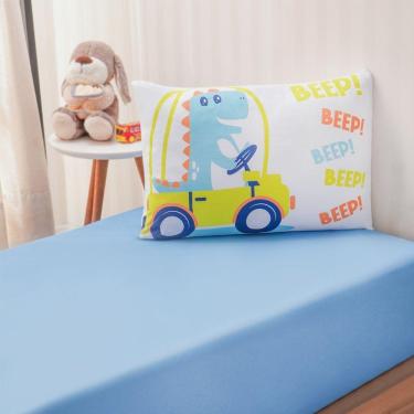 Imagem de Jogo De Cama Kids Solteiro Infantil Malha 88x188x25cm Dino