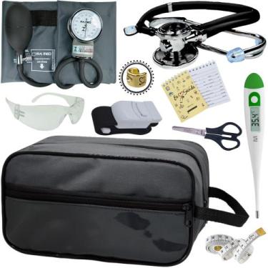 Imagem de Kit Academico Enfermagem Premium Preto Completo - Love Saude, GRAFITE 