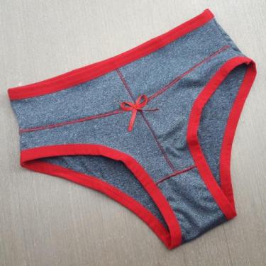 Imagem de Calcinha Mescla Modelagem Conforto - Kit Mania Lingerie, Vermelho, Mes