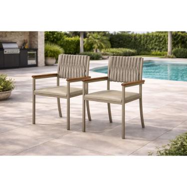 Imagem de Kit 2 cadeiras náutica com braço externa Milon -bg- Solare