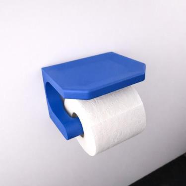 Imagem de Prateleira para Papel Higiênico de Parede - Tudona3d, Azul