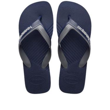 Imagem de Chinelo Masculino Havaianas Dual Azul Escuro, 41/42