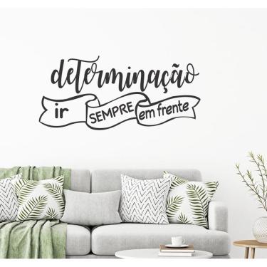 Imagem de Adesivo Decorativo De Parede Frase Determinação Motivacional