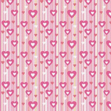 Imagem de Papel De Parede Corações Rosa Adesivo Decorativo Sala Quarto