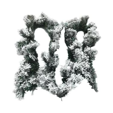 Imagem de Guirlanda De Natal Artificial Com Neve Falsa De 274cm, Decorações Real