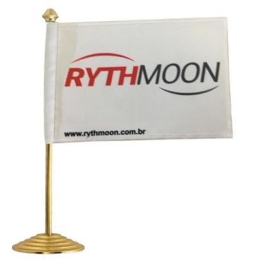 Imagem de Bandeira de Mesa Personalizada Rythmoon, Branco