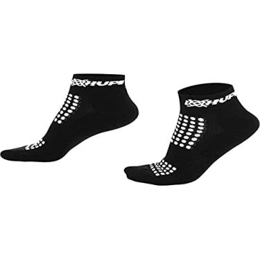 Imagem de Meia Curta para Corrida HUPI Running Pro Preto/Branco 1 Par, Cor: PRETO/BRANCO, Tamanho: 36-42
