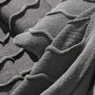 Imagem de Almofada Tricô 45cm X 45cm Altenburg Serenité Cinza Aço