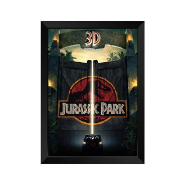 Imagem de Quadro Decorativo Jurassic Park com acrílico A4