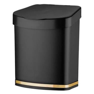 Imagem de Lixeira 2,5 Litros Cesto Lixo Plástico Com Tampa Para Bancada Pia Cozi