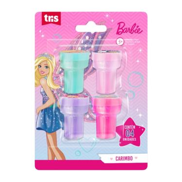 Imagem de CARIMBO INFANTIL  AUTOTINTADO BARBIE KIT COM 4 UNI - TRIS
