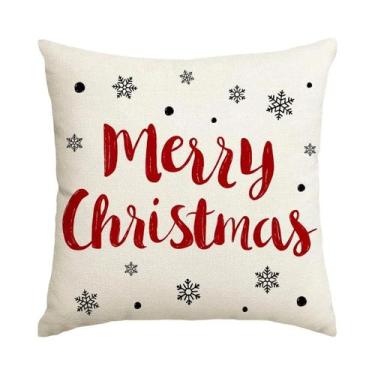 Imagem de Feliz Natal Olá Férias de Inverno Sofá Almofada Capa Decoração, Sala P