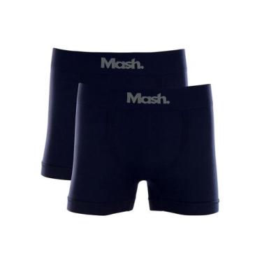 Imagem de Kit/2 Cueca Boxer Mash 711.01 Masculina Microfibra T. P/GG, G, Az08, A