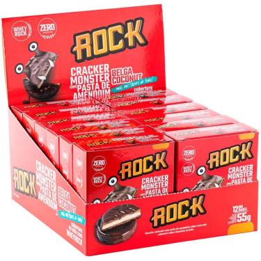 Imagem de Rock Cracker Monster Belga Coconut 12 Unidades Alfajor Rock