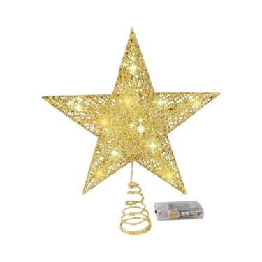 Imagem de Estrela De Natal LED Com Luzes Para O Topo Da Árvore, Alimentada Por B