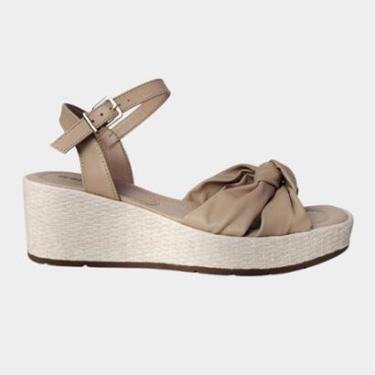 Imagem de Sandália Feminina Llanes Plataforma Salto Anabela Nó Delicado Elegante-Feminino