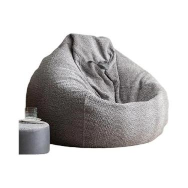 Imagem de Capa De Puff Em Veludo Chenille Grosso E Macio Sem Enchimento, Cadeira