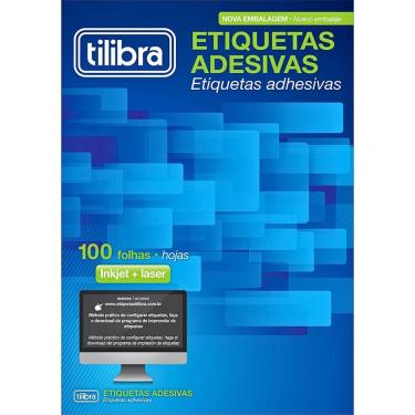 Imagem de Etiquetas Adesivas Tilibra TB182 Compatíveis com Impressoras INKJET e LASER 33,9MM X 10...