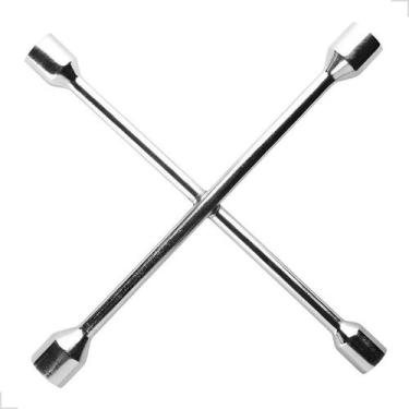 Imagem de Chave De Roda Cruz Estrela Universal Carro 17x19x21x23 Mm 4 Bocas - MO