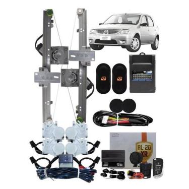 Imagem de KIT Vidro Eletrico Logan 2007 diant + TRAVA ALARME Canivete - Sp. Repo