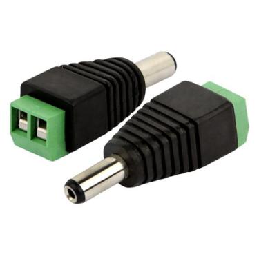 Imagem de Conector P4 Macho com Borne Parafuso para CFTV e Fonte 12V - F&L