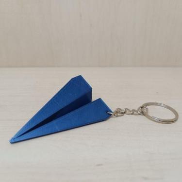 Imagem de Chaveiro Avião Estilo Origami  Design Moderno e Criativo - - OX., Azul
