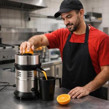 Imagem de Espremedor Industrial Extrator De Suco Laranja Limão Elétrico Bivolt P