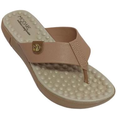 Imagem de Sandália Tamanco Modare Ultra Conforto Feminina Ortopédica, Nude, Came